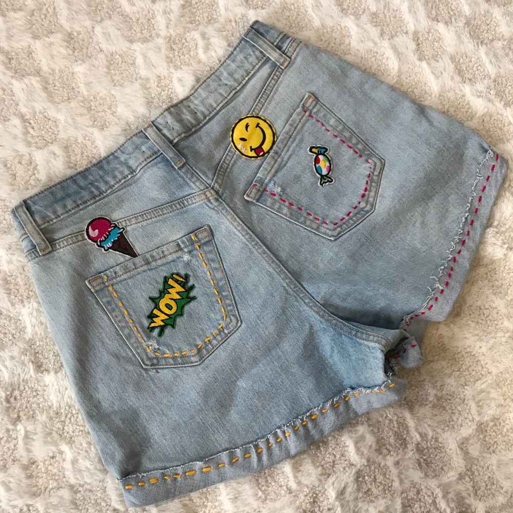 Upcycled Wild Fable High Rise light blue shorts